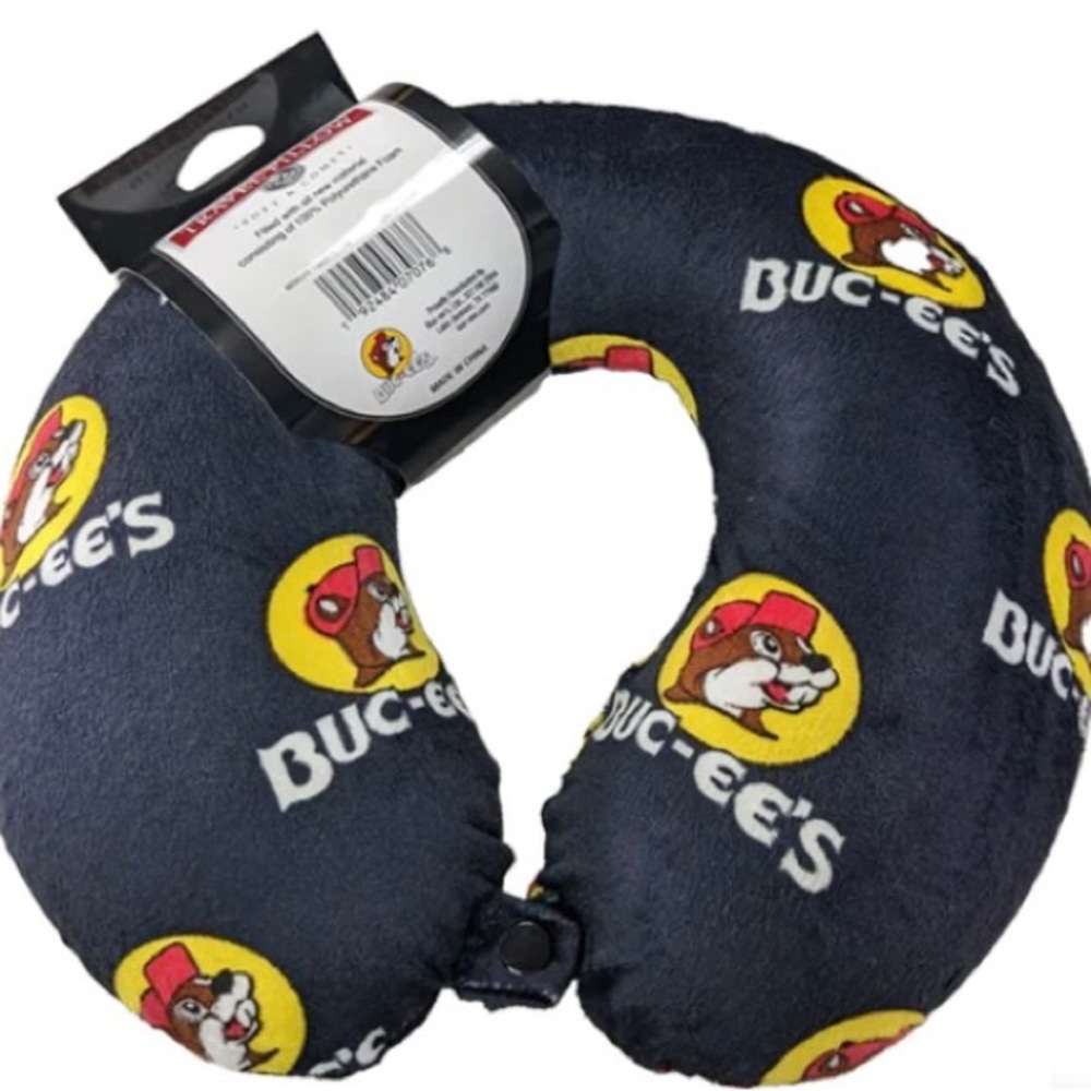 Buc-ee’s Black Logo Neck/Travel Pillow